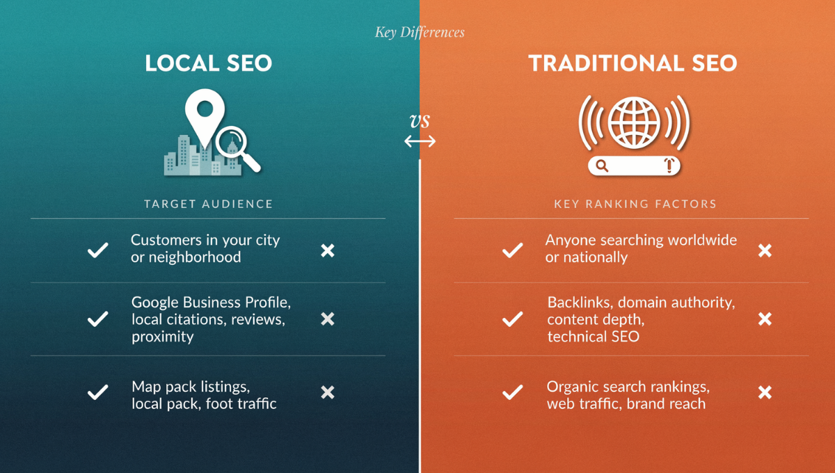 Local SEO vs Traditional SEO: Key Differences